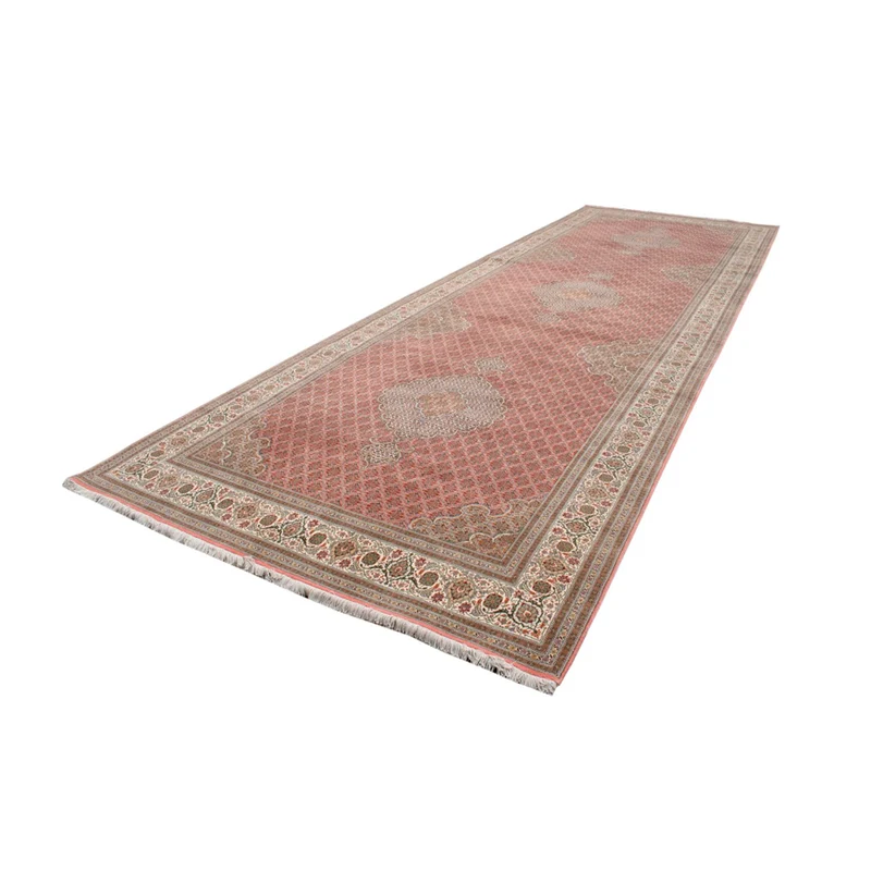 Täbriz - 50 Raj Teppich 200x600cm - Perserteppich - rot