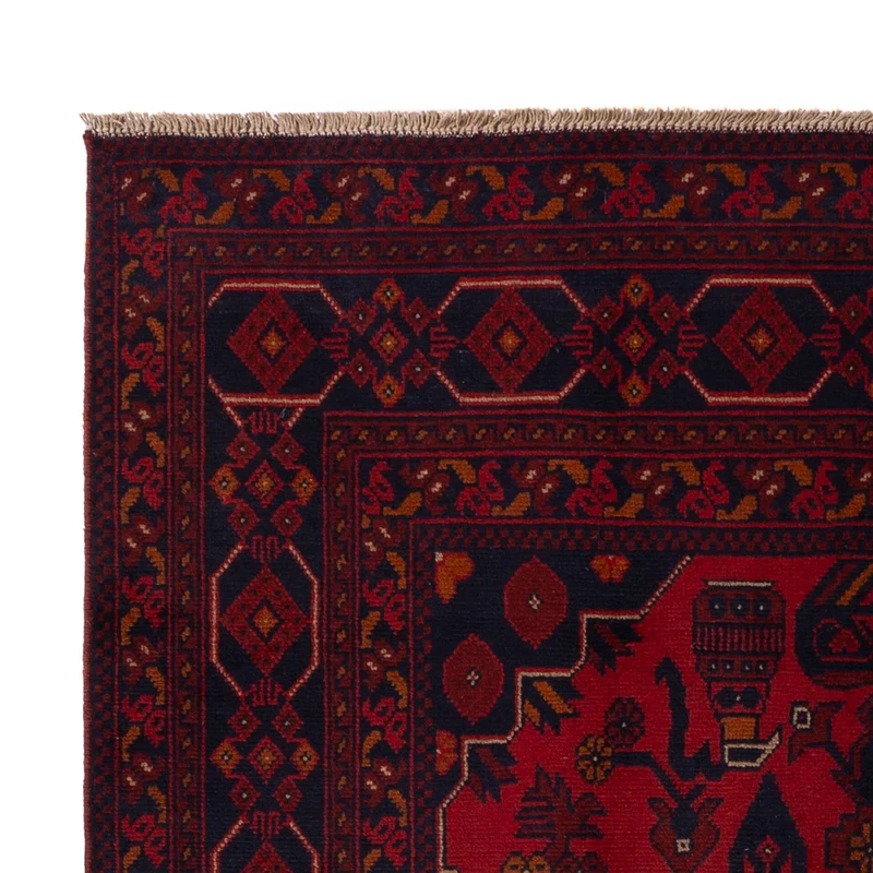 Khal Mohammadi Teppich 127x197cm - Orientteppich - dunkelrot