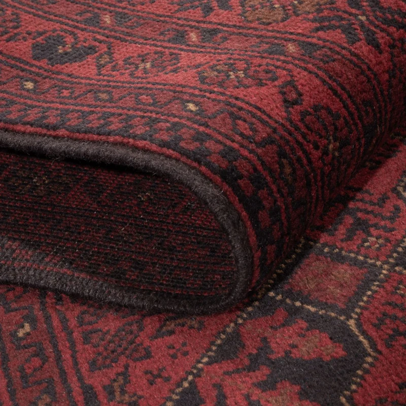 Afghan Teppich - Kunduz - 128 x 201 cm - dunkelrot