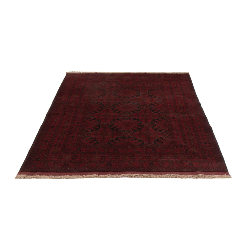 Afghan Teppich - Kunduz - 128 x 201 cm - dunkelrot