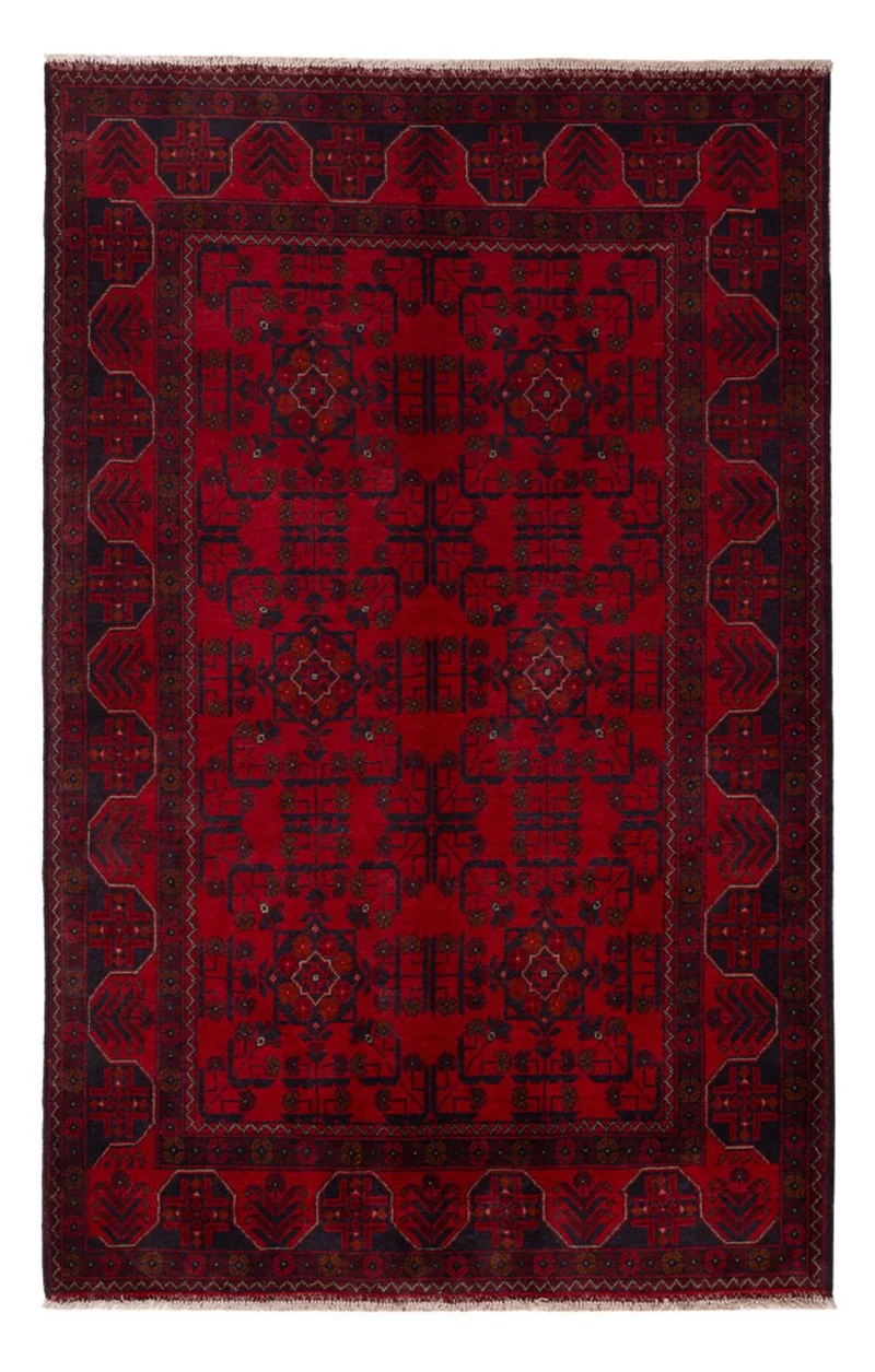 Khal Mohammadi Teppich 126x201cm - Orientteppich - dunkelrot
