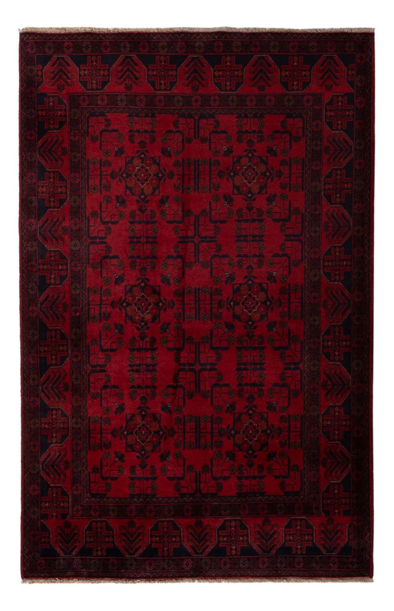 Khal Mohammadi Teppich 129x201cm - Orientteppich - dunkelrot