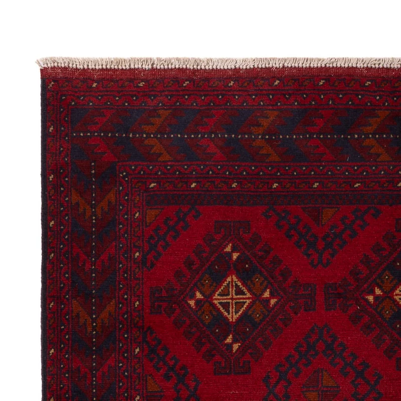 Afghan Teppich - Kunduz - 125 x 207 cm - rot
