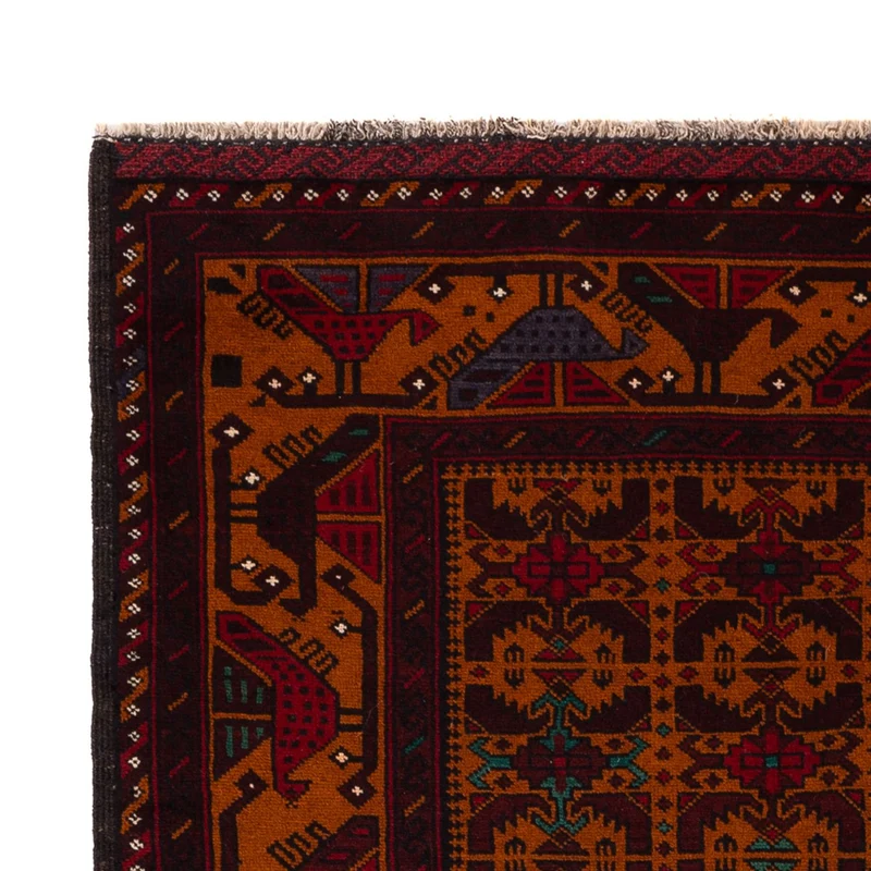 Belutsch Teppich - 126 x 190 cm - dunkelrot