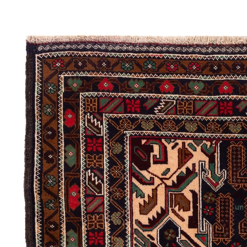 Belutsch Teppich 112x192cm - Orientteppich - dunkelbeige