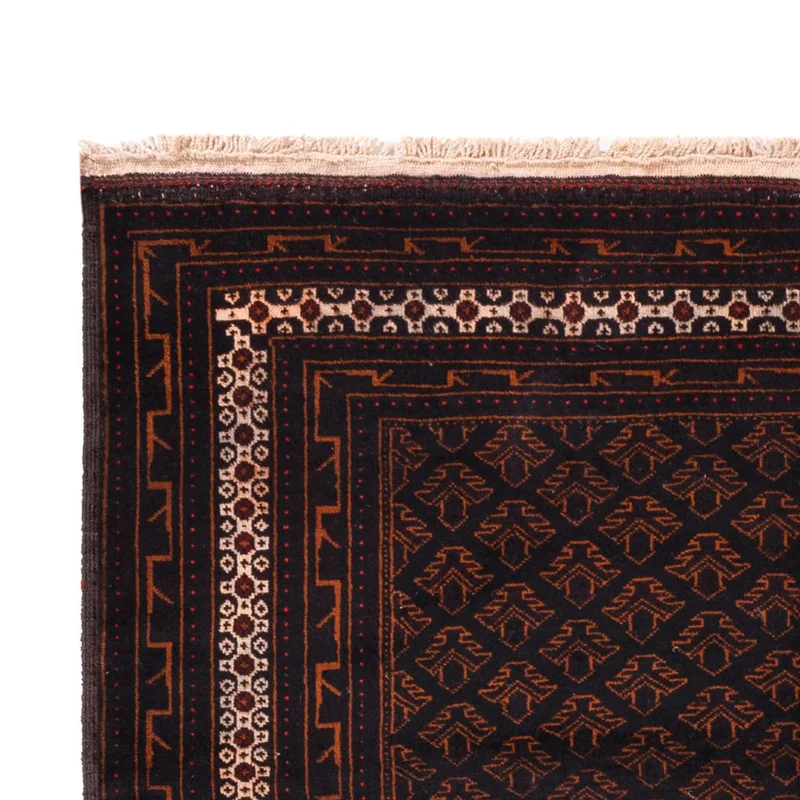 Belutsch Teppich 122x236cm - Orientteppich - dunkelbraun