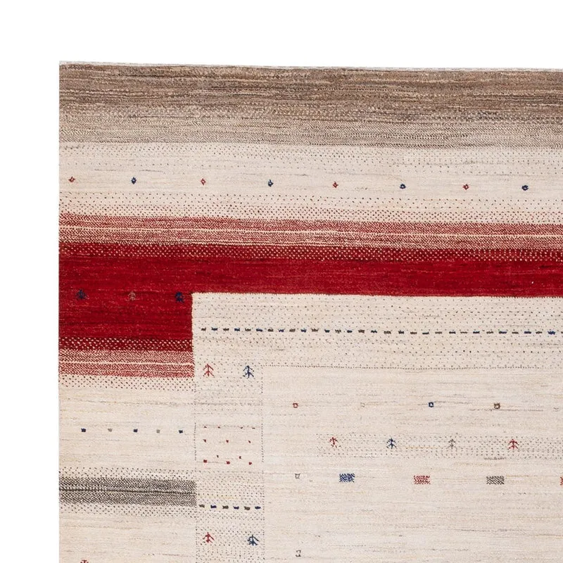 Indo Loribaft Teppich 200x306cm - Wollteppich - creme