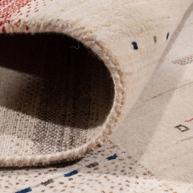 Indo Loribaft Teppich 200x306cm - Wollteppich - creme