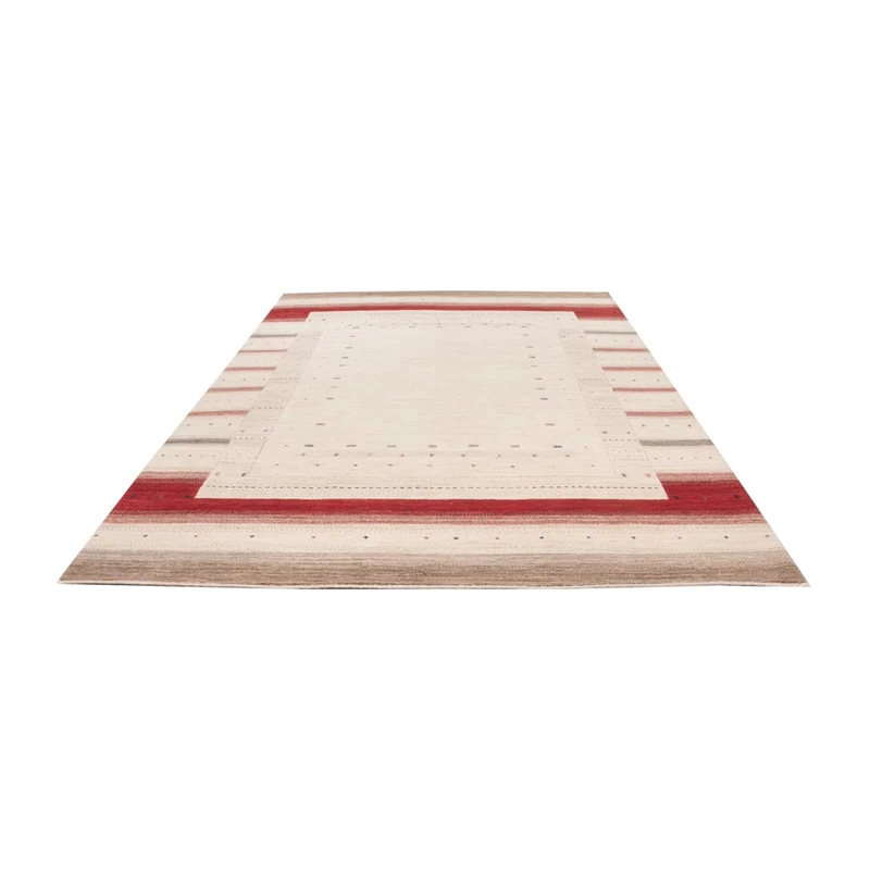 Indo Loribaft Teppich 200x306cm - Wollteppich - creme