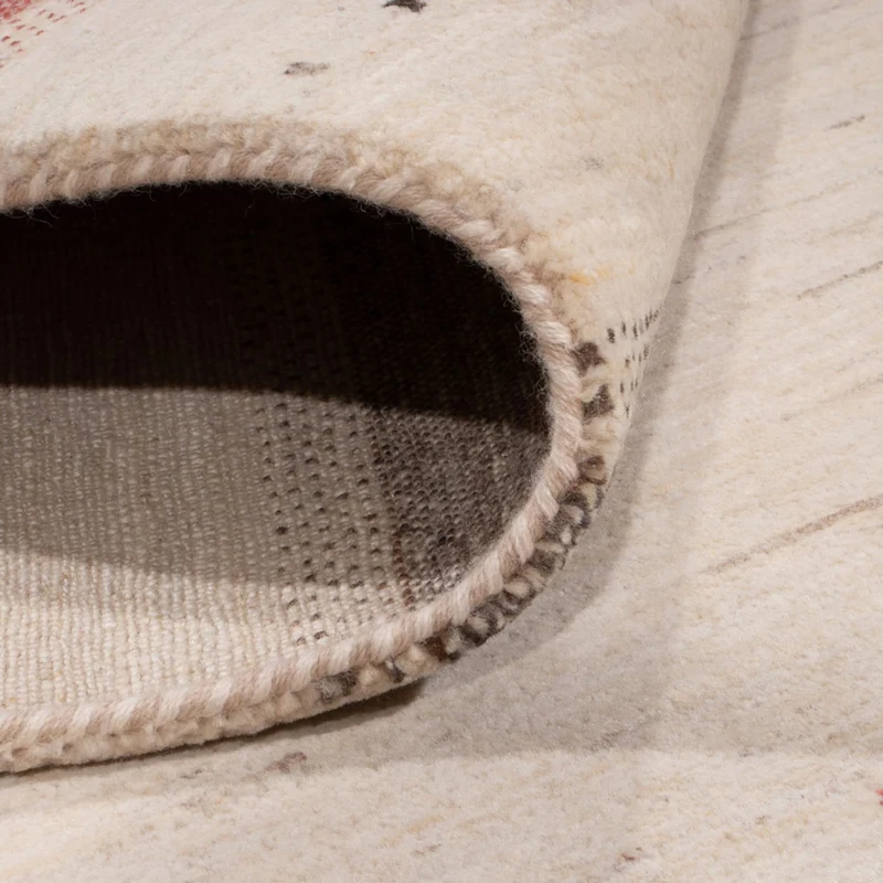Indo Loribaft Teppich 202x306cm - Wollteppich - creme