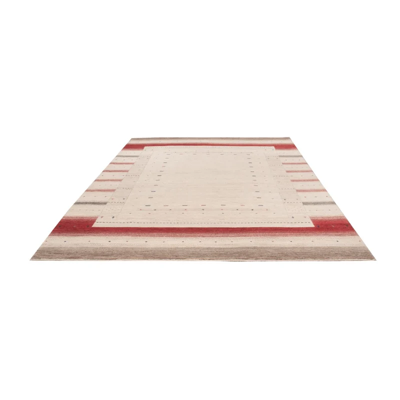 Indo Loribaft Teppich 202x306cm - Wollteppich - creme