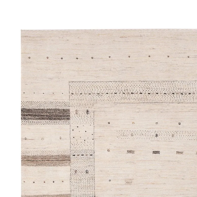 Indo Loribaft Teppich 206x300cm - Wollteppich - creme