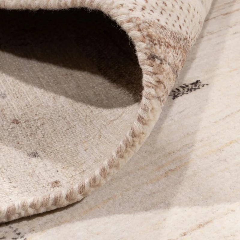 Indo Loribaft Teppich 206x300cm - Wollteppich - creme