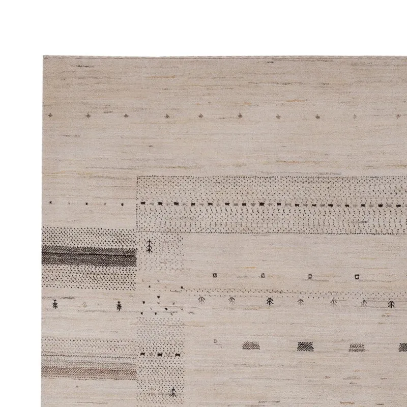 Indo Loribaft Teppich 202x295cm - Wollteppich - creme