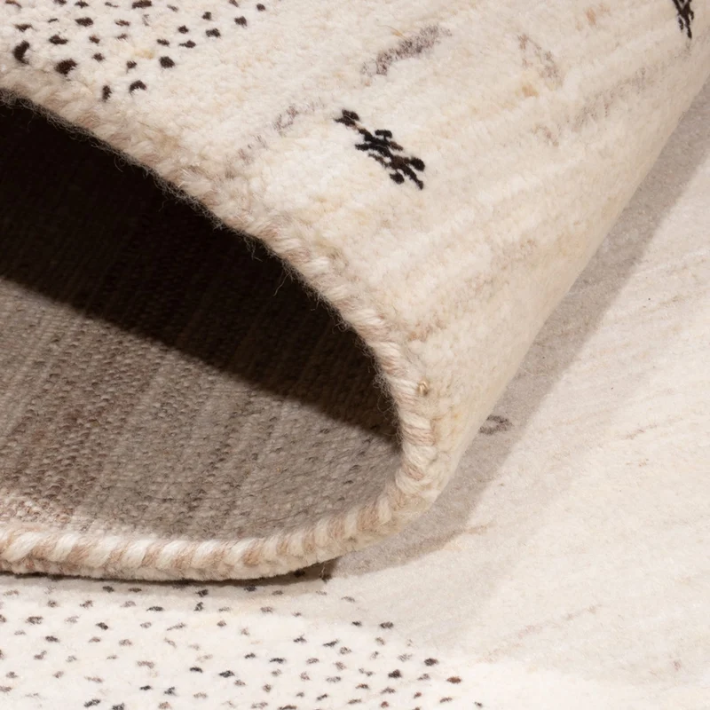 Indo Loribaft Teppich 202x295cm - Wollteppich - creme