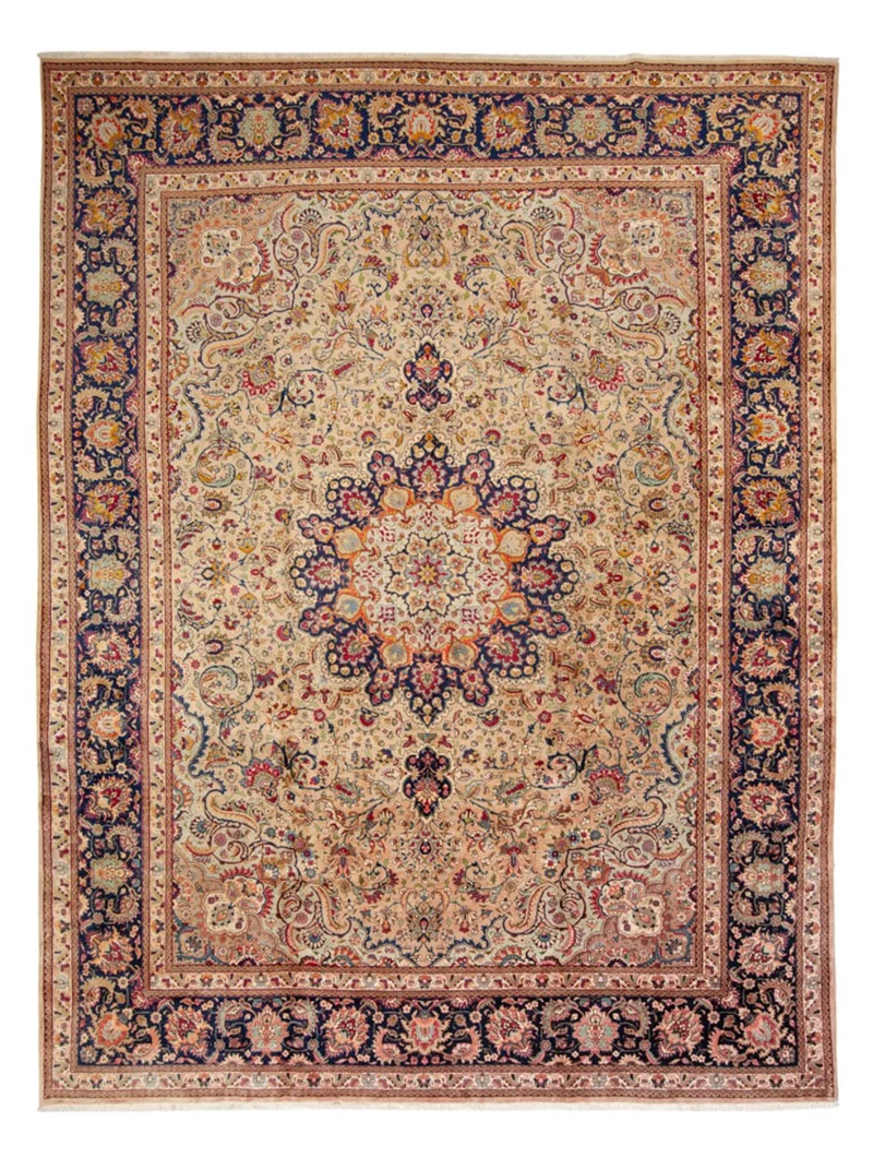 Täbriz Teppich 360x490cm - Perserteppich - beige