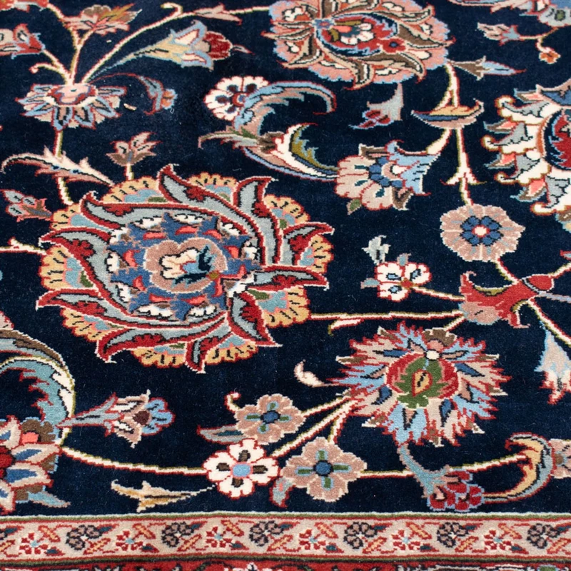 Kaschmar Teppich 388x388cm - Perserteppich - dunkelblau