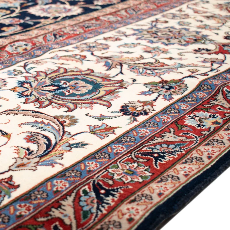 Kaschmar Teppich 388x388cm - Perserteppich - dunkelblau