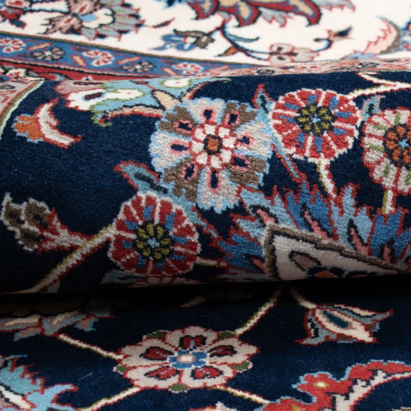 Kaschmar Teppich 388x388cm - Perserteppich - dunkelblau