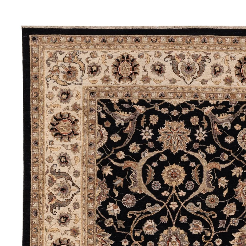 Ziegler Teppich 245x299cm - Orientteppich - schwarz