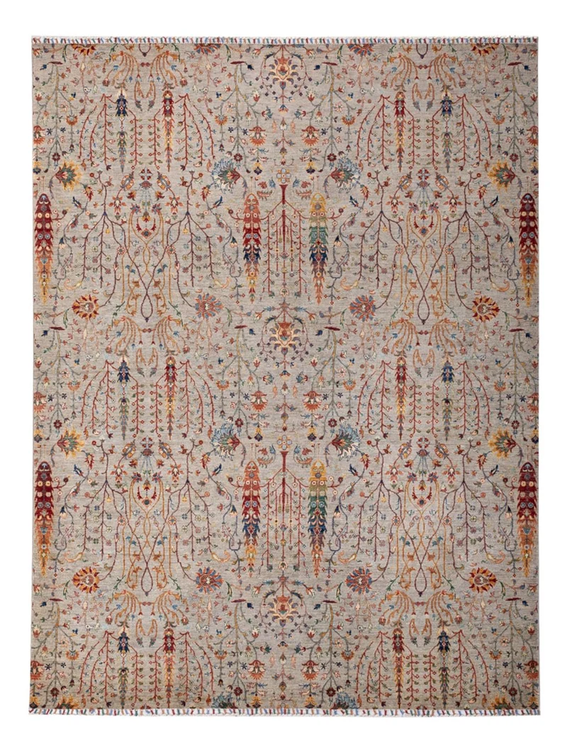 Ariana Teppich 230x298cm - Orientteppich - silber