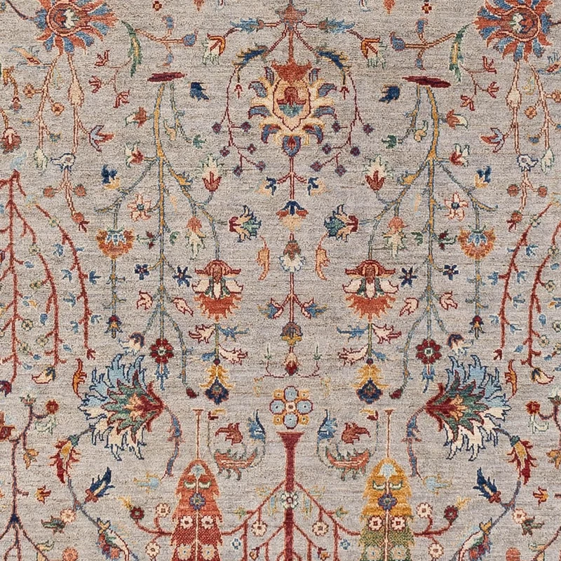Ariana Teppich 230x298cm - Orientteppich - silber