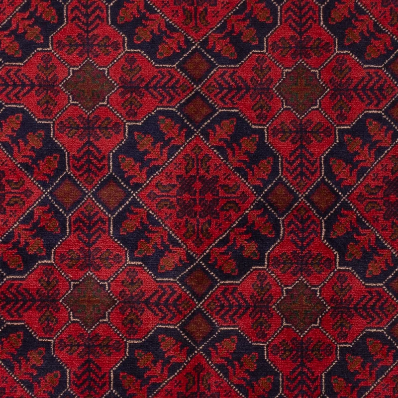 Afghan Teppich - Kunduz - 125 x 193 cm - dunkelrot