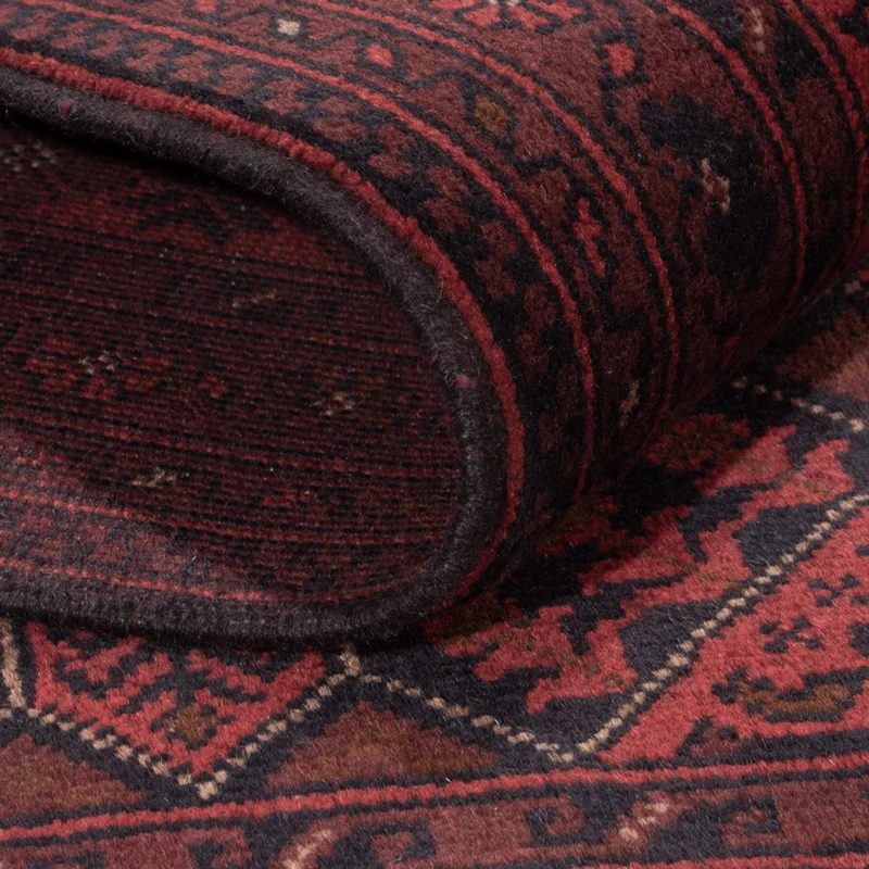 Afghan Teppich - Kunduz - 125 x 193 cm - dunkelrot