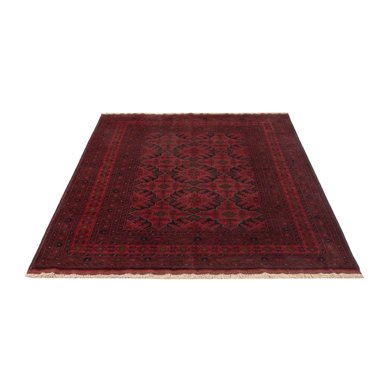 Afghan Teppich - Kunduz - 125 x 193 cm - dunkelrot