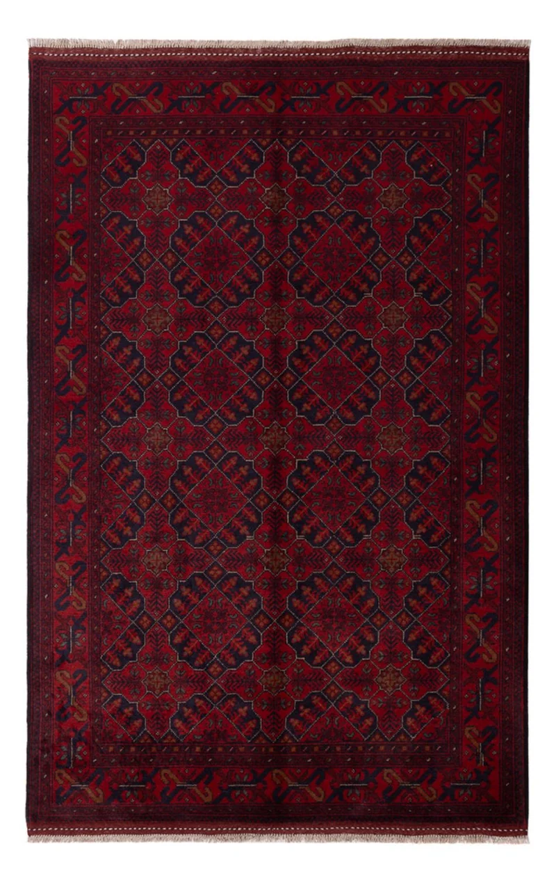 Khal Mohammadi Teppich 123x196cm - Orientteppich - dunkelrot