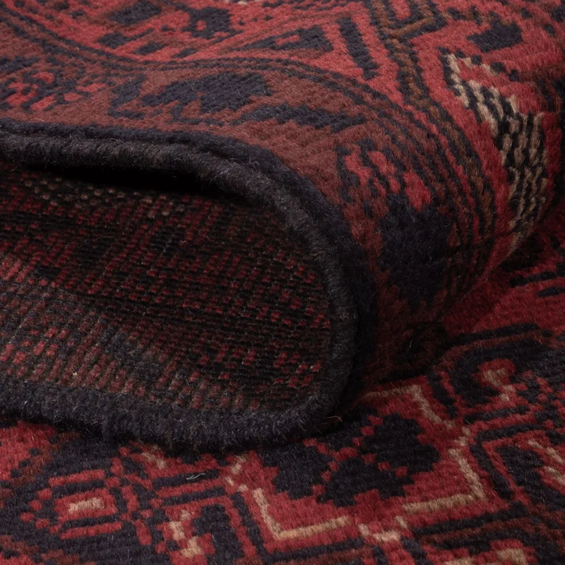 Afghan Teppich - Kunduz - 128 x 190 cm - dunkelrot