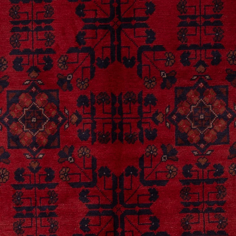 Afghan Teppich - Kunduz - 125 x 195 cm - dunkelrot