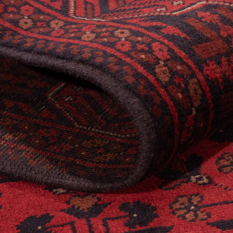 Afghan Teppich - Kunduz - 125 x 195 cm - dunkelrot