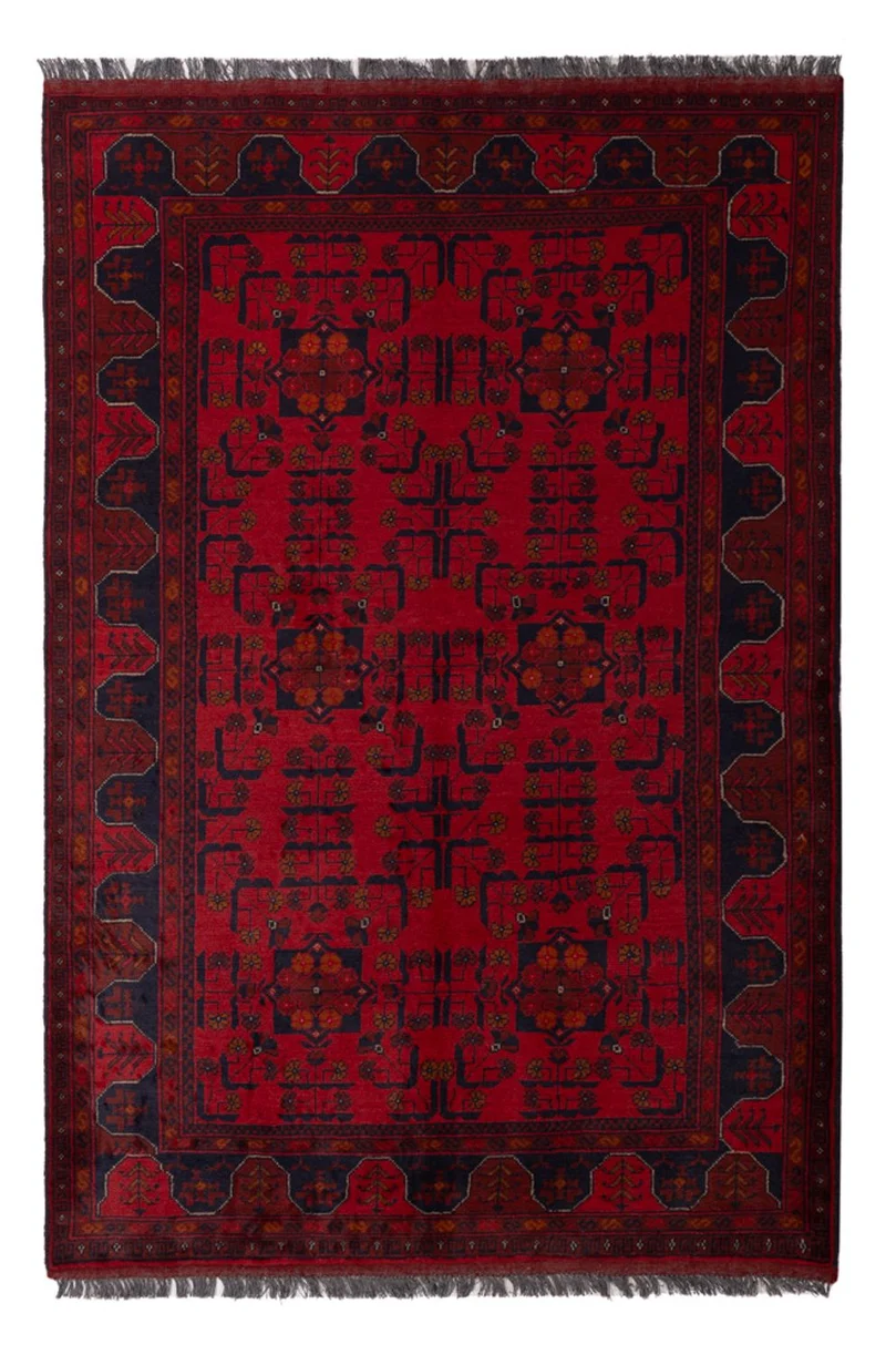 Khal Mohammadi Teppich 129x189cm - Orientteppich - dunkelrot