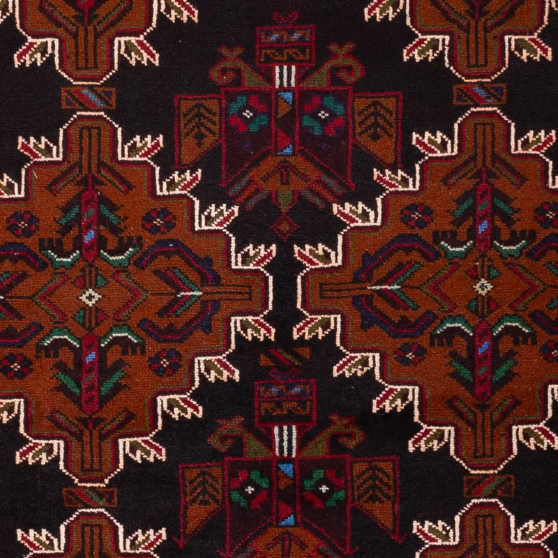 Belutsch Teppich 127x192cm - Orientteppich - dunkelrot