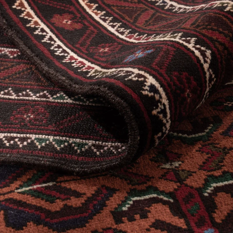 Belutsch Teppich 127x192cm - Orientteppich - dunkelrot