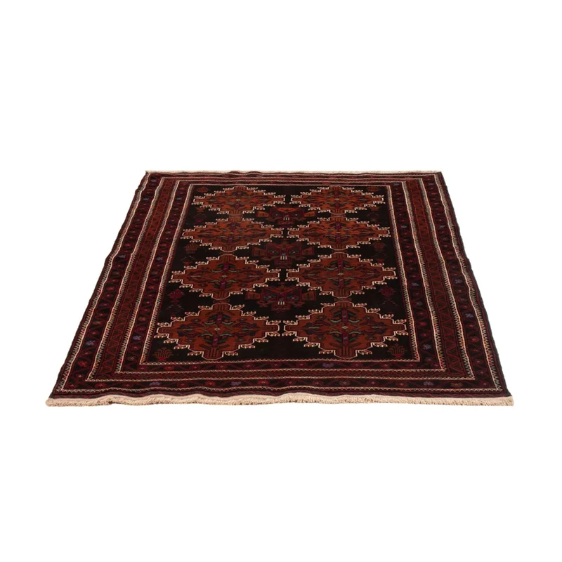 Belutsch Teppich 127x192cm - Orientteppich - dunkelrot