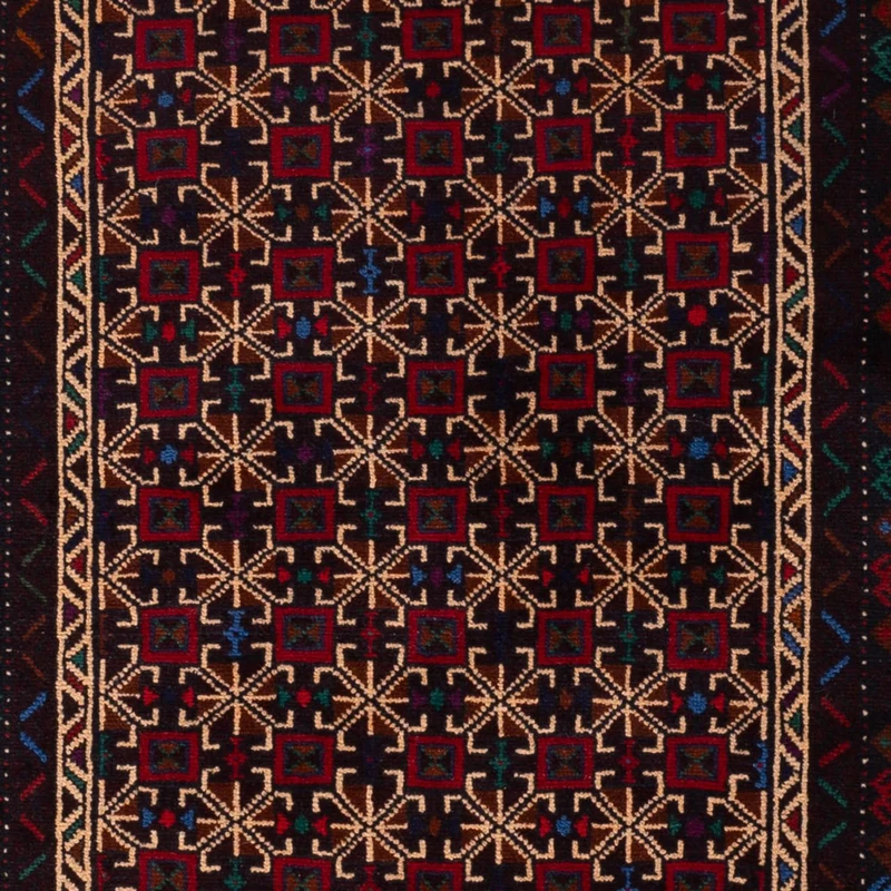 Läufer Belutsch - 114 x 200 cm - dunkelrot