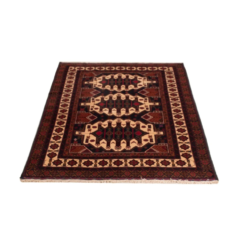Belutsch Teppich 115x190cm - Orientteppich - hellbeige