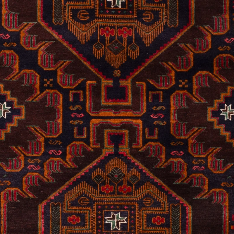 Belutsch Teppich - 128 x 213 cm - dunkelrot
