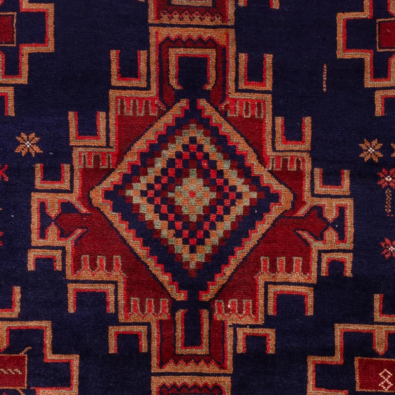 Belutsch Teppich - 122 x 200 cm - dunkelrot