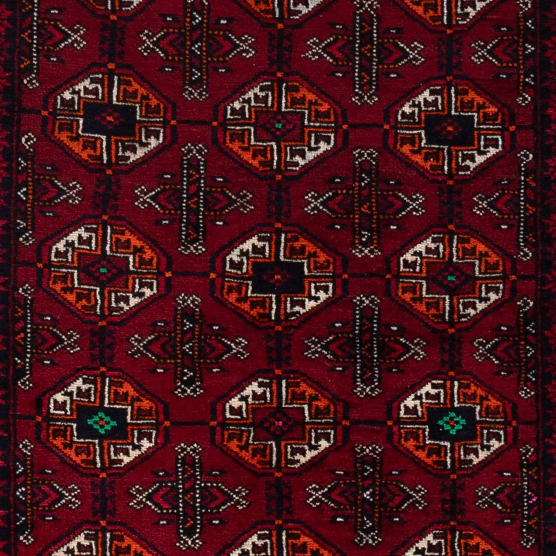 Belutsch Teppich - 111 x 190 cm - dunkelrot