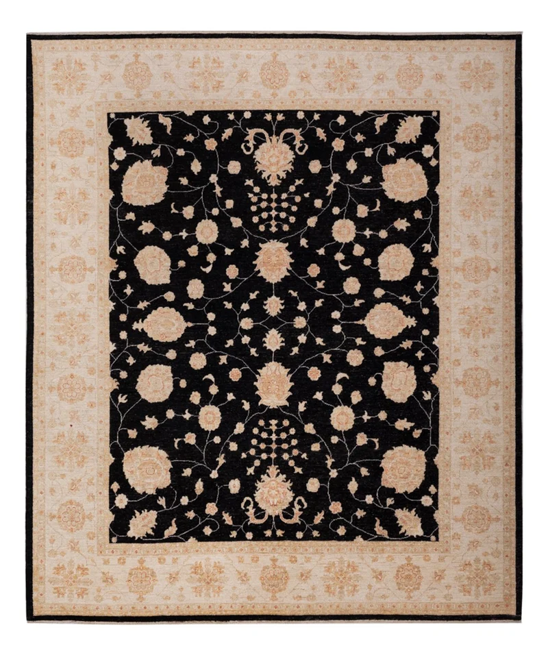 Ziegler Teppich 258x303cm - Orientteppich - schwarz