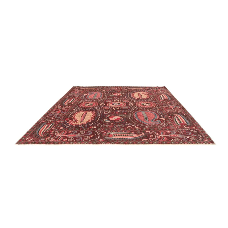 Designer Teppich 251x309cm - weinrot