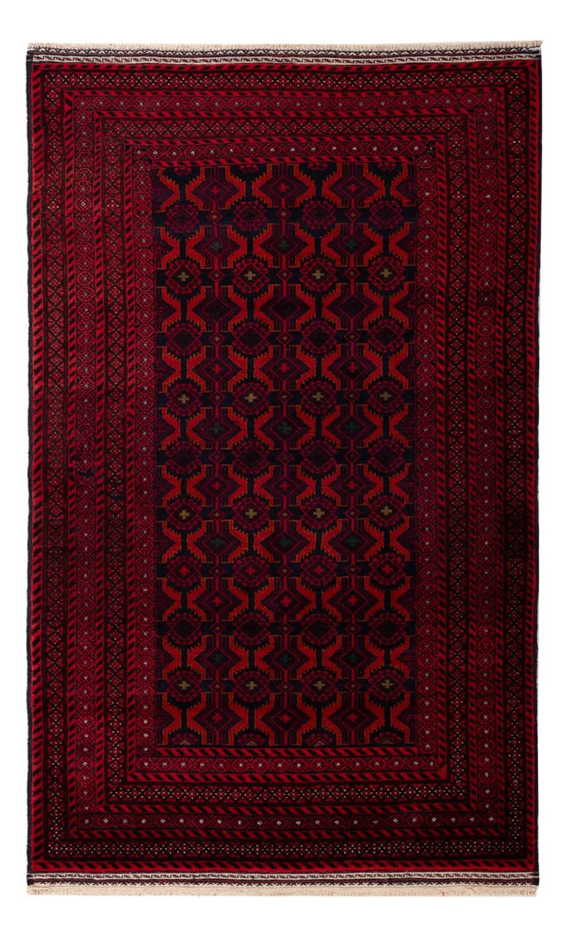 Belutsch Teppich 107x180cm - Orientteppich - dunkelrot