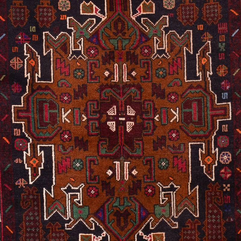 Läufer Belutsch - 103 x 222 cm - dunkelrot