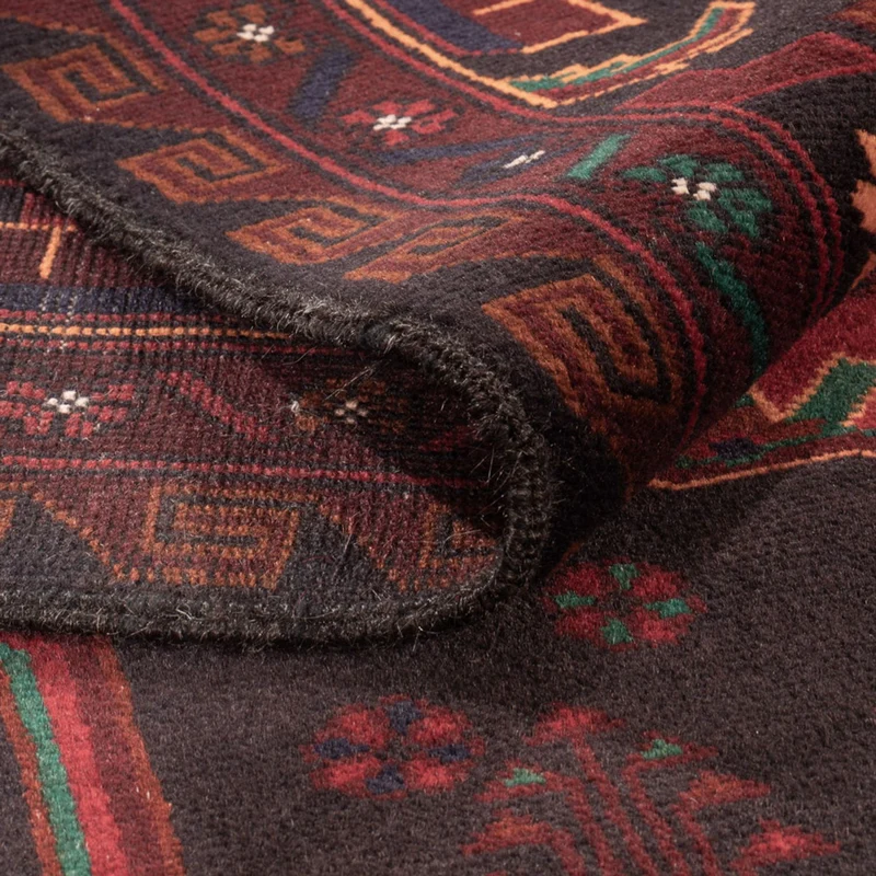 Belutsch Teppich - 127 x 207 cm - dunkelrot