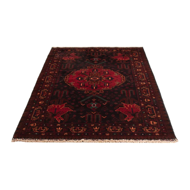 Belutsch Teppich - 127 x 207 cm - dunkelrot