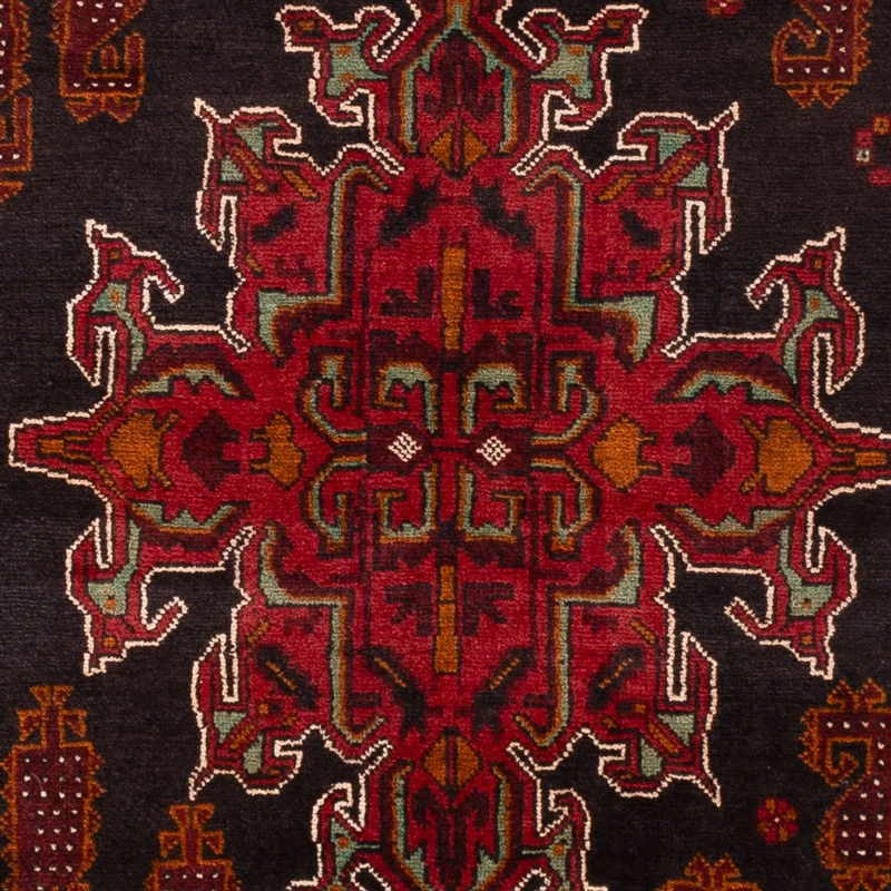 Belutsch Teppich 126x181cm - Orientteppich - dunkelrot