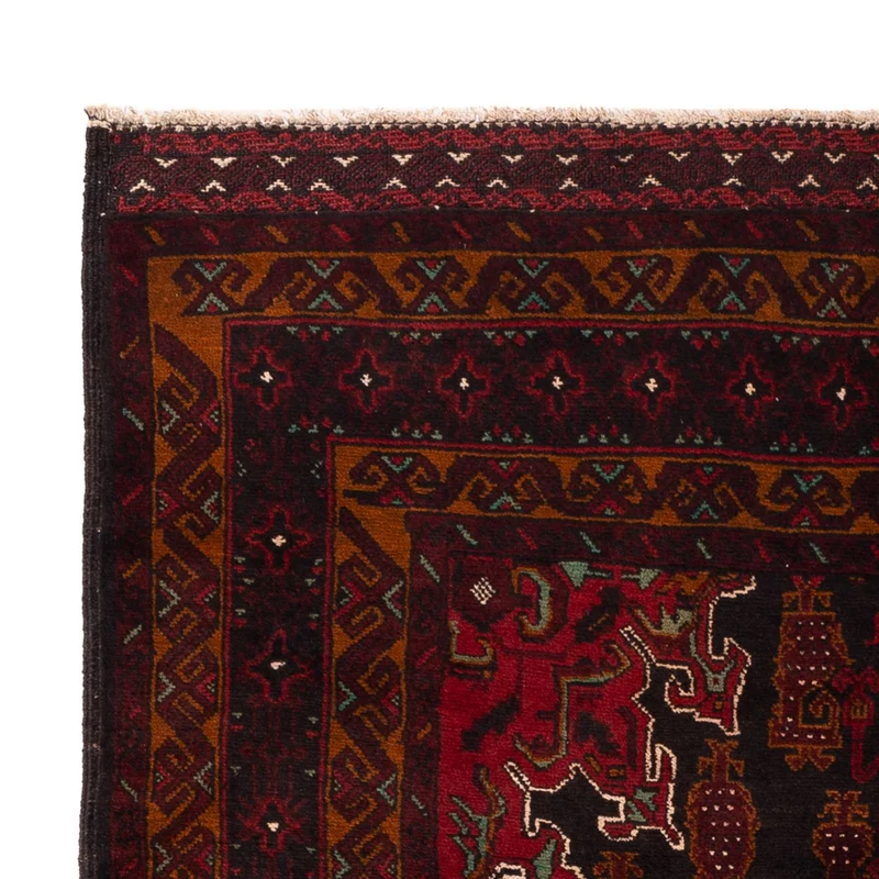 Belutsch Teppich 126x181cm - Orientteppich - dunkelrot